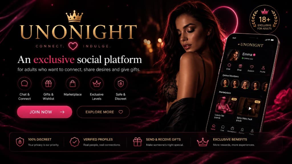 Register on Unonight today — join an exclusive social platform for adults